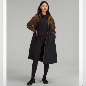 Lululemon Evergreen Full-Zip Long Jacket Size 8 Deep Artifact/Black